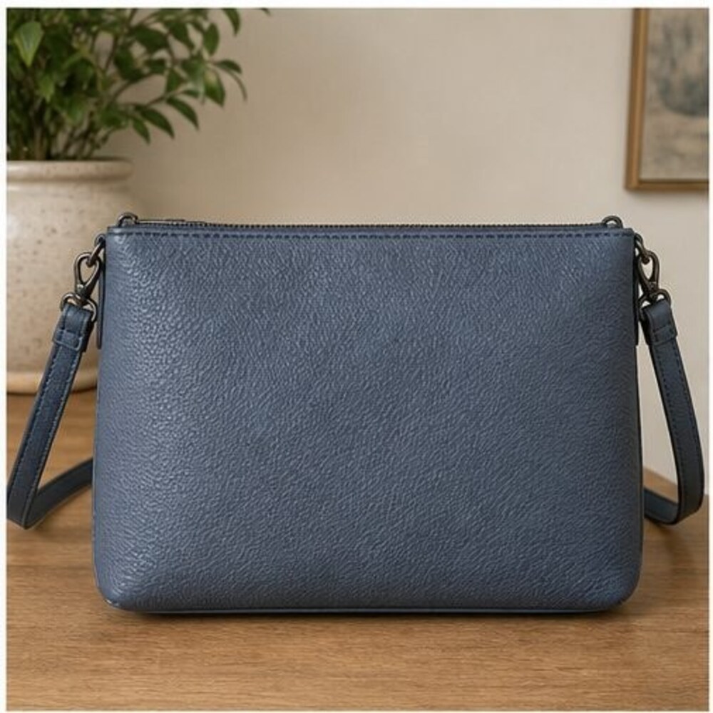 Navy Canvas Crossbody Bag